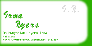 irma nyers business card